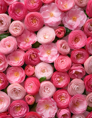 Fototapeta premium Fresh Camellia flower pattern texture background