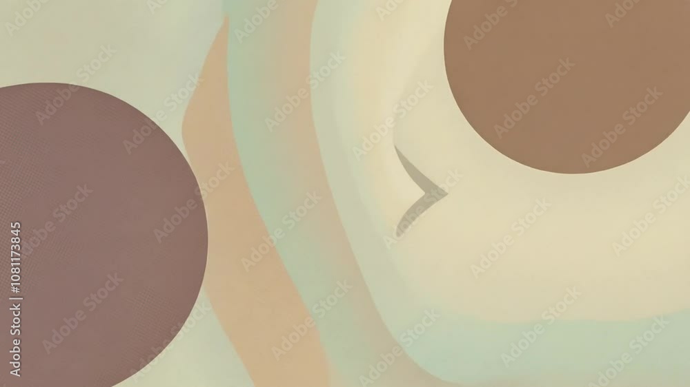 Poster vintage abstract shapes create a serene background in muted tones generative ai