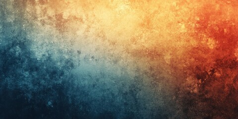 Obraz premium Abstract grunge background with blue, orange, and yellow color gradient.