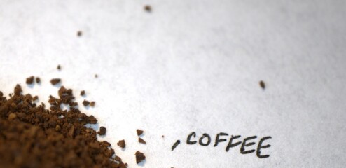 Aromatic Coffee Grounds on White Surface