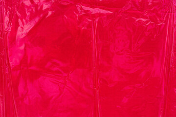 Red plastic film wrap texture background