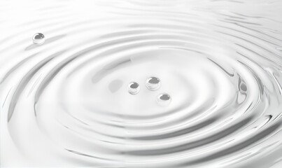 Mesmerizing Bubble Ripple Patterns in Minimalist on White Background