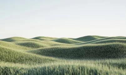 Fotobehang Minimal grass landscape © Valentyna