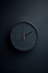 A minimalist clock face showing midnight to welcome the New Year AI generated illustration