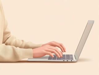 Digital marketing with person using a laptop computer