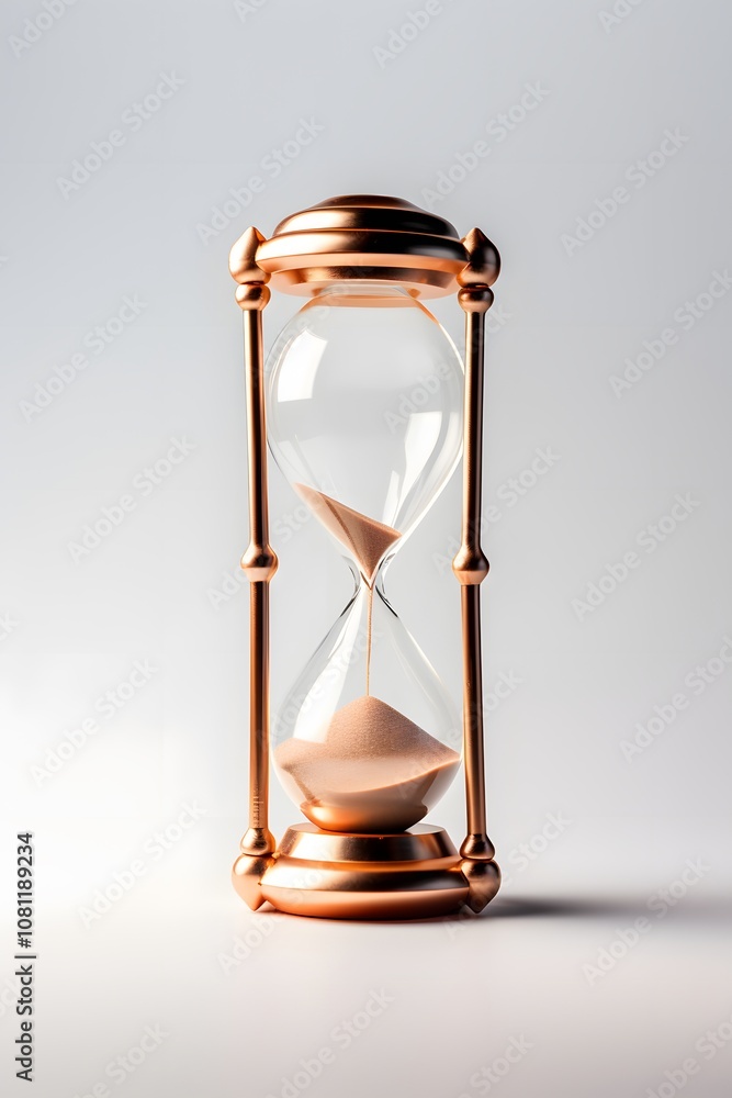 Aufkleber a single hourglass symbolizing the countdown to new year in a minimalist setting ai generated illust