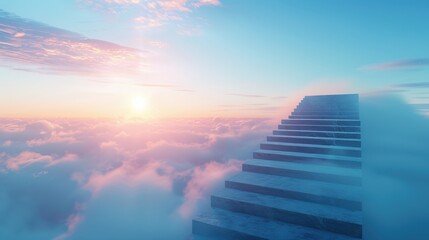 Stairway to Dreams: Symbolic Journey of Ascension and Spiritual Pursuit