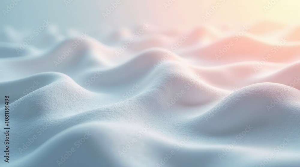 Poster abstract rounded lines on light background 3d render stock illustration