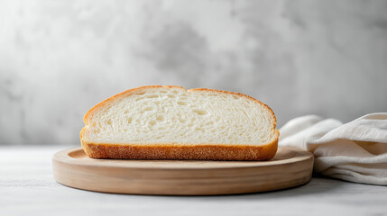 a single slice of white bread