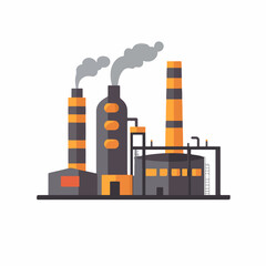 Obraz premium Factory Industry Design Flat Illustration