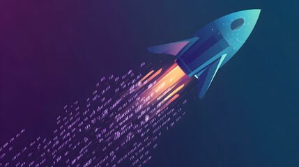 Abstract rocket background, IT