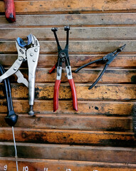 tools on wood