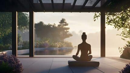 Buddhist monk in meditation