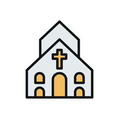 Church building icon vector design templates simple and modern