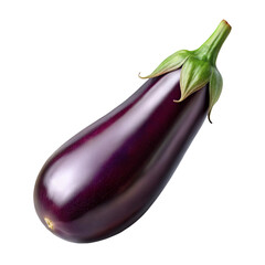 Eggplant isolated on white top view