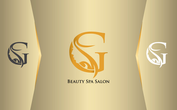 Letter G Beauty Spa and Salon Logo Luxury Color