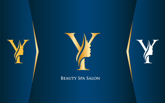 Letter Y Beauty Spa and Salon Logo Luxury Color