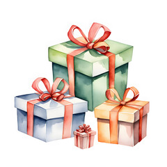 Fototapeta premium gift boxes isolated on white