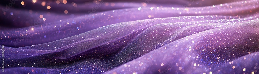 Poster sparkling purple fabric texture abstract art macro view ethereal atmosphere visual concept for creat