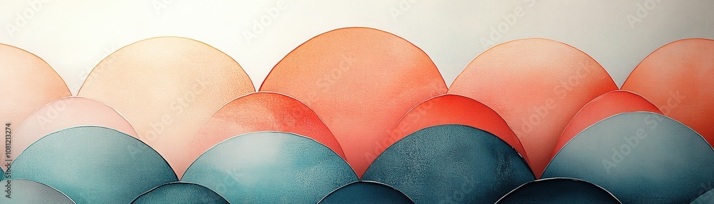 Poster colorful wave patterns artistic design abstract background soft tones modern aesthetic for visual im