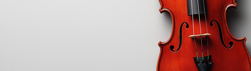Elegant violin showcase music studio high-quality image minimalist setting close-up perspective artistic concept