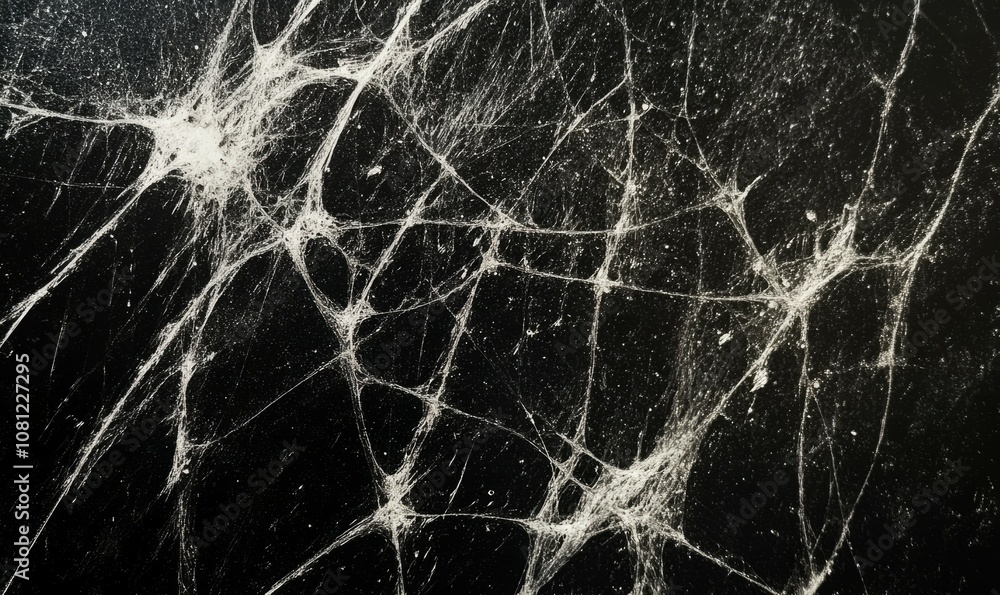 Aufkleber white dust and scratches on black background - layer for photo editor. horizontal photography with c