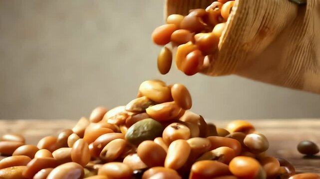 video nutrient dense mix beans packed protein fiber essential vitamins alth benefits legumes visually appealing shot grains textures