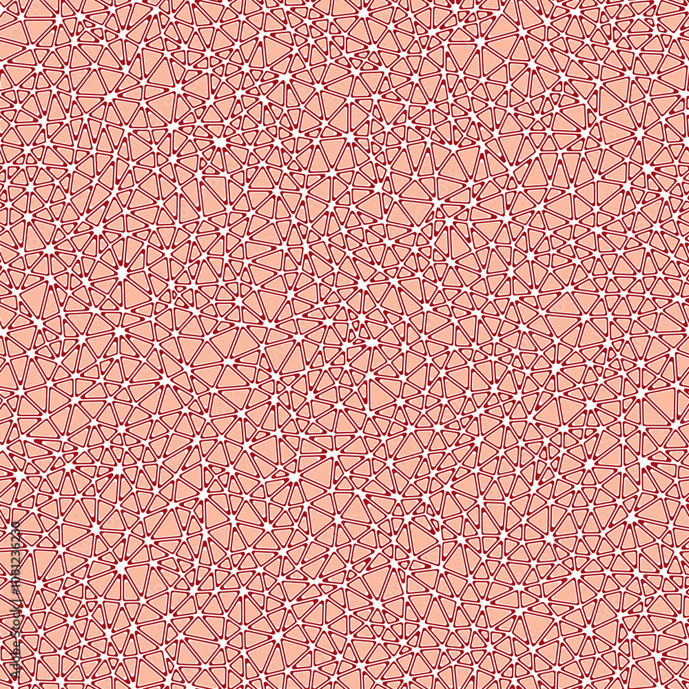 Poster tileable abstract background. rounded solid shapes in frames. small triangles size. one tone colored
