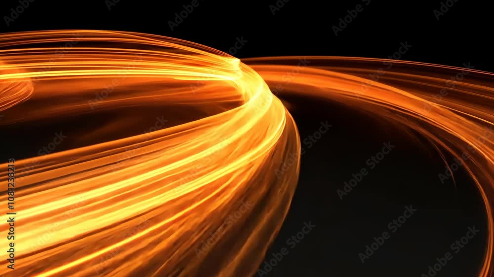 Poster abstract fiery waves in elegant swirls capturing the essence of flow and movement for vibrant design
