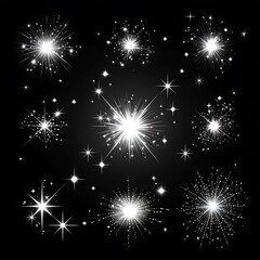 Naklejka premium Deep space cosmic galaxy backdrop adorned with golden shining stars.