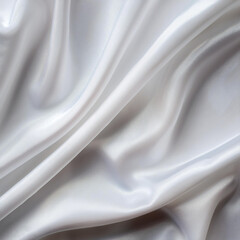 Obraz premium abstract background of white luxurious fabric or liquid waves or wavy folds of silk grunge texture of satin velvet material