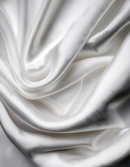 Obraz premium abstract background of white luxurious fabric or liquid waves or wavy folds of silk grunge texture of satin velvet material