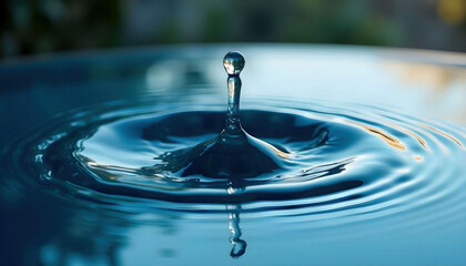 A drop of water creating ripples, symbolizing the influence of one person on the world and the power of small actions to create change.