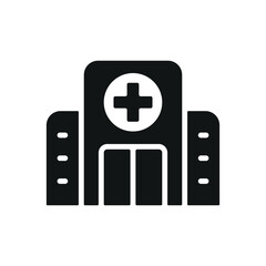 Obraz premium Hospital building icon vector design templates simple and modern