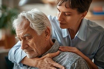 Person Giving Man a Close-Up Massage