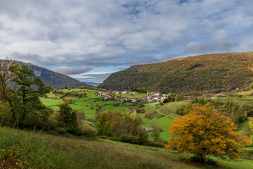 Obraz premium Oncieu, Bugey, Ain, France. Referred to locally as the 