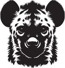 Hyena Silhouette Vector Art on White Background - Wild Scavenger Animal Icon Design

