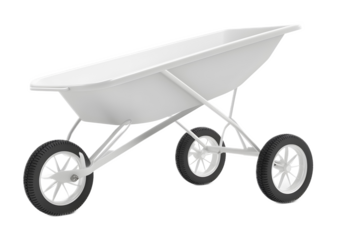 Wheelbarrow on a transparent background. isolated background.