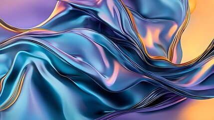 Abstract Blue Gradient Waves