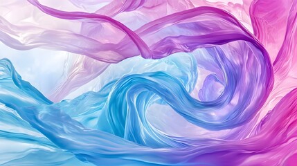 Abstract Blue Purple Fabric Flow