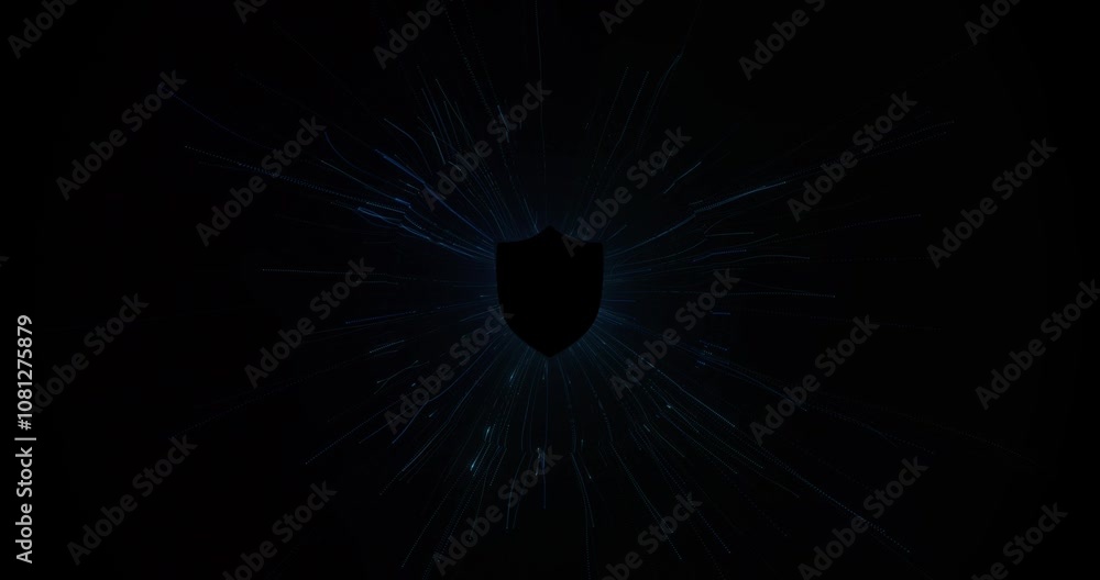 Poster a futuristic shield, pulsating with energy, its spherical force field expands outwards, revealing a 