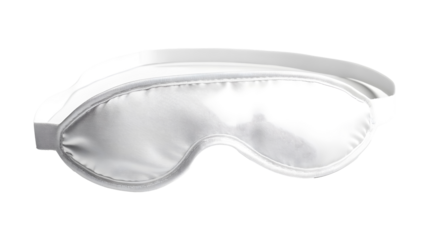 White sleep mask on a transparent background. isolated background.