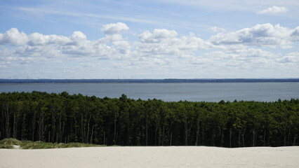 Moving dunes by the sea in Poland
