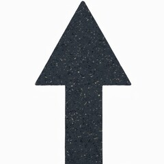 Fototapeta premium Black and white arrow sign: A simple yet powerful black and white arrow sign, pointing upwards, a symbol of progress, direction, and guidance. Use it to indicate movement, direction.