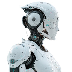 Fototapeta premium A sleek personal robot showcases its intricate design and frosted glass features