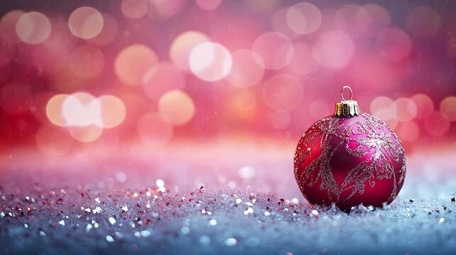 Elegant Christmas Bauble Looping Video