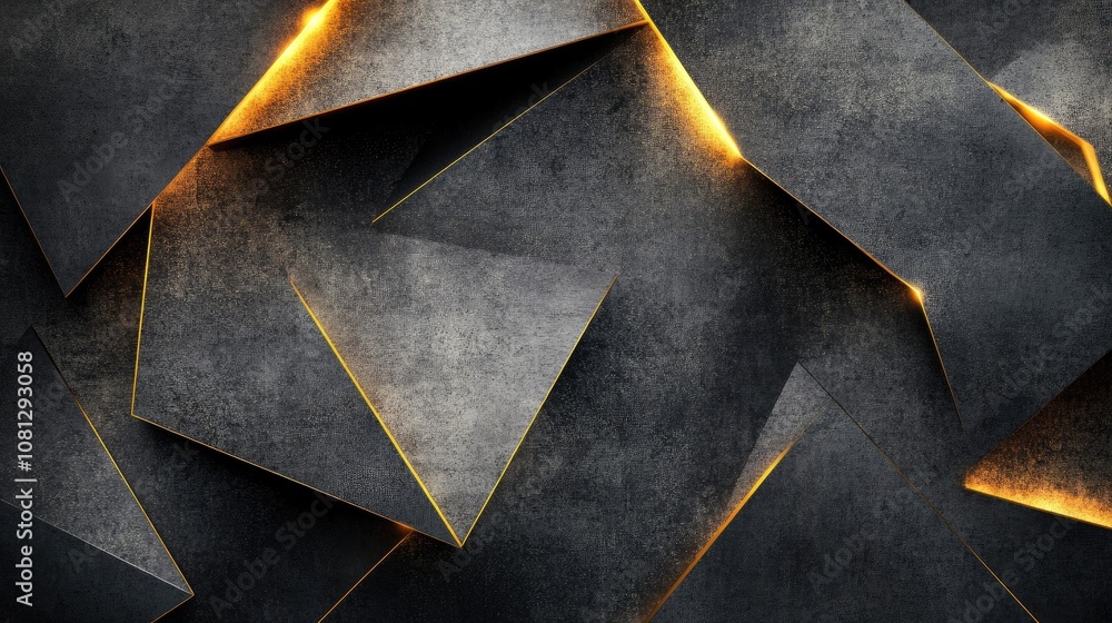Poster abstract grunge background with dark metallic textures and glowing edges for artistic and design pro