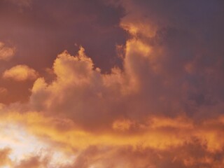 Fototapeta premium Wolken im Abendrot