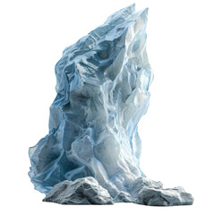 Fototapeta premium A towering iceberg stands majestically in a frozen landscape during winter’s embrace