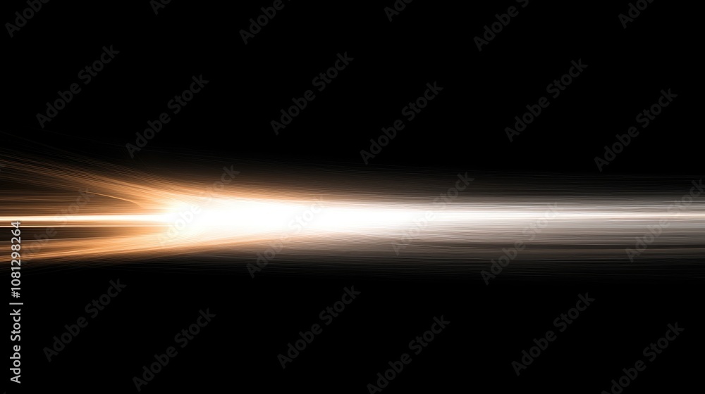 Poster radiant light burst with smoother transitioning flares against a dark background creating a sense of